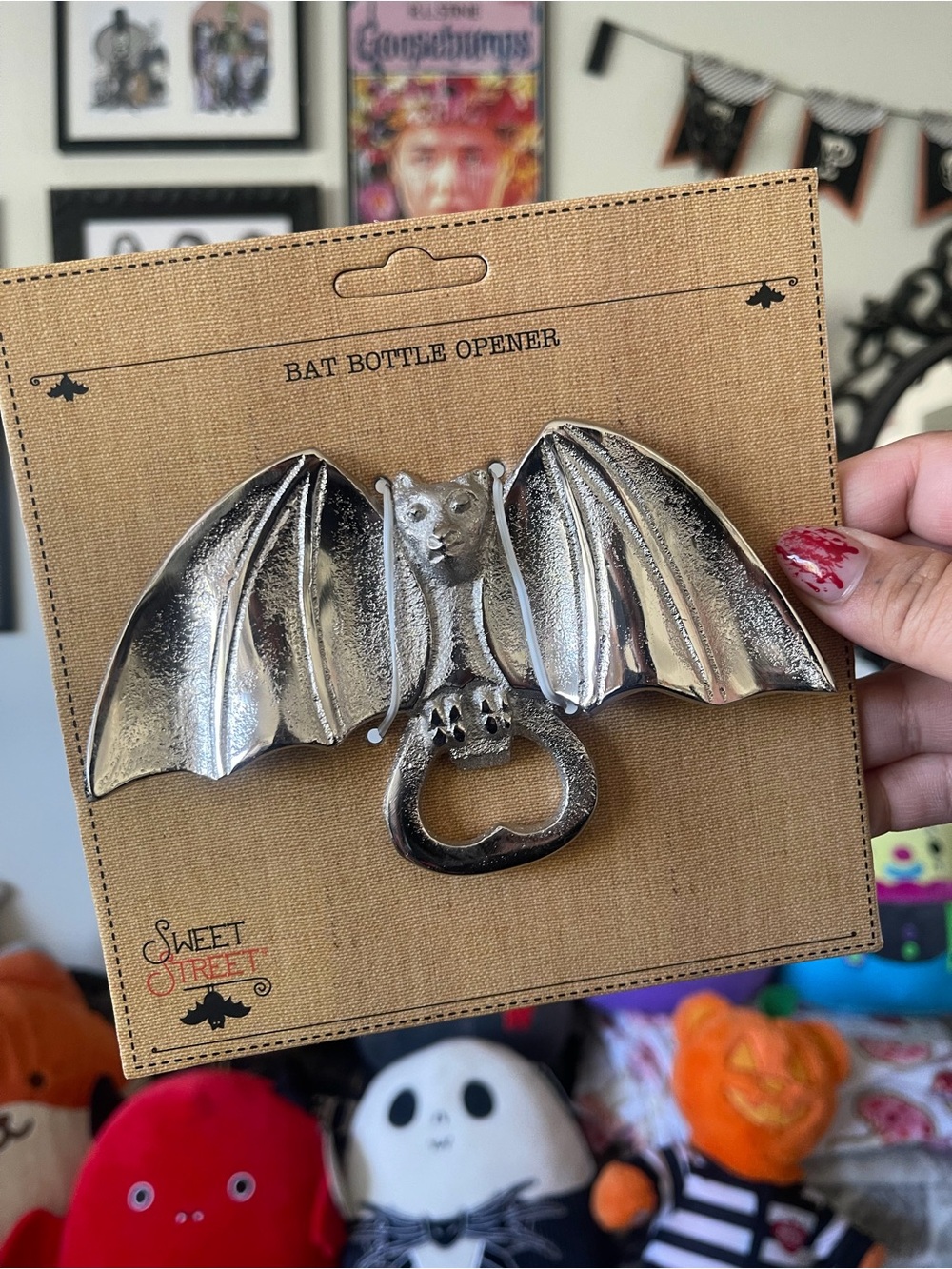 Bat Bottle Opener - Silver Winged Design